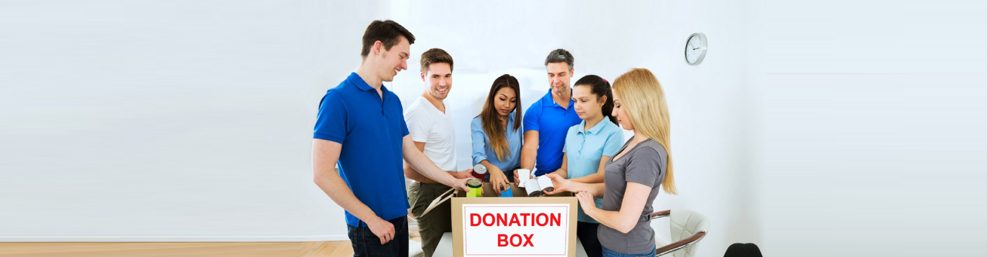 group of people donating